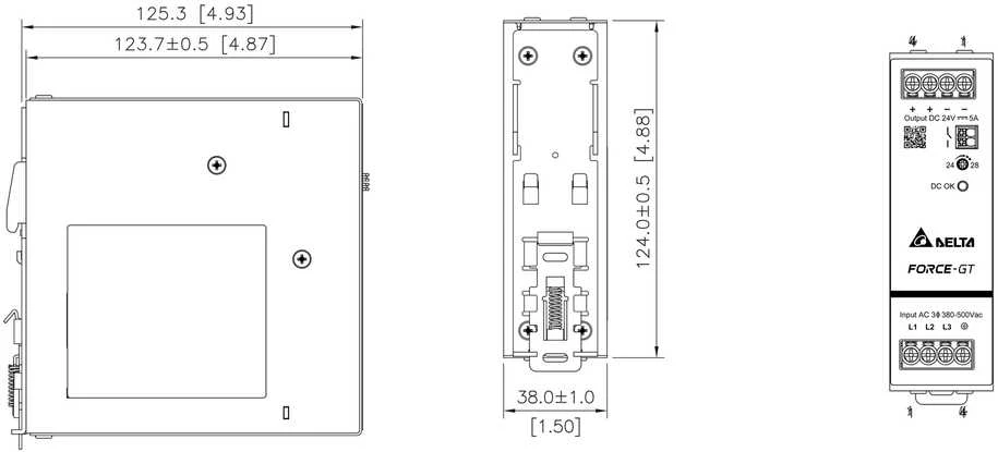IMPULSINIS MAITINTUVAS DRF-24V120W3GBA FORCE-GT (3 FAZĖS) Delta Electronics