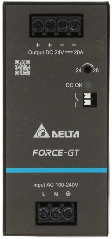 IMPULSINIS MAITINTUVAS DRF-24V480W1GBA FORCE-GT (1 FAZĖ) Delta Electronics