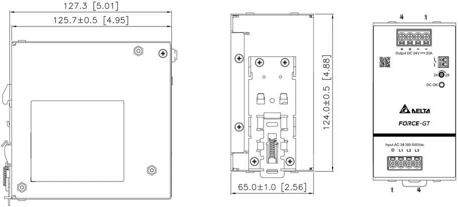 IMPULSINIS MAITINTUVAS DRF-24V480W3GBA FORCE-GT (3 FAZĖS) Delta Electronics