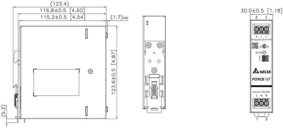 IMPULSINIS MAITINTUVAS DRF-48V120W1GBA FORCE-GT (1 FAZĖ) Delta Electronics