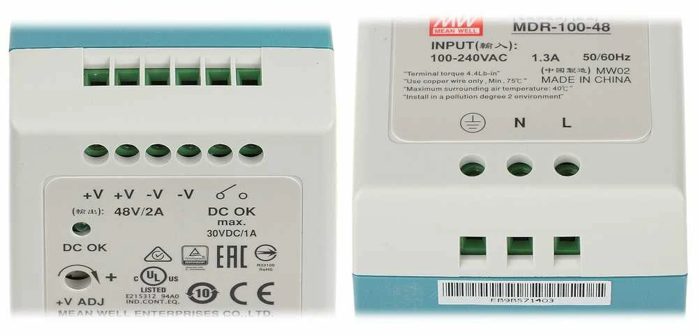 IMPULSINIS MAITINTUVAS MDR-100-48 MEAN WELL