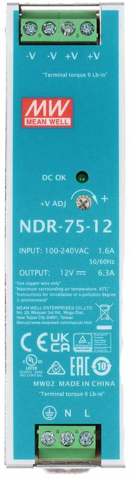 IMPULSINIS MAITINTUVAS NDR-75-12 MEAN WELL