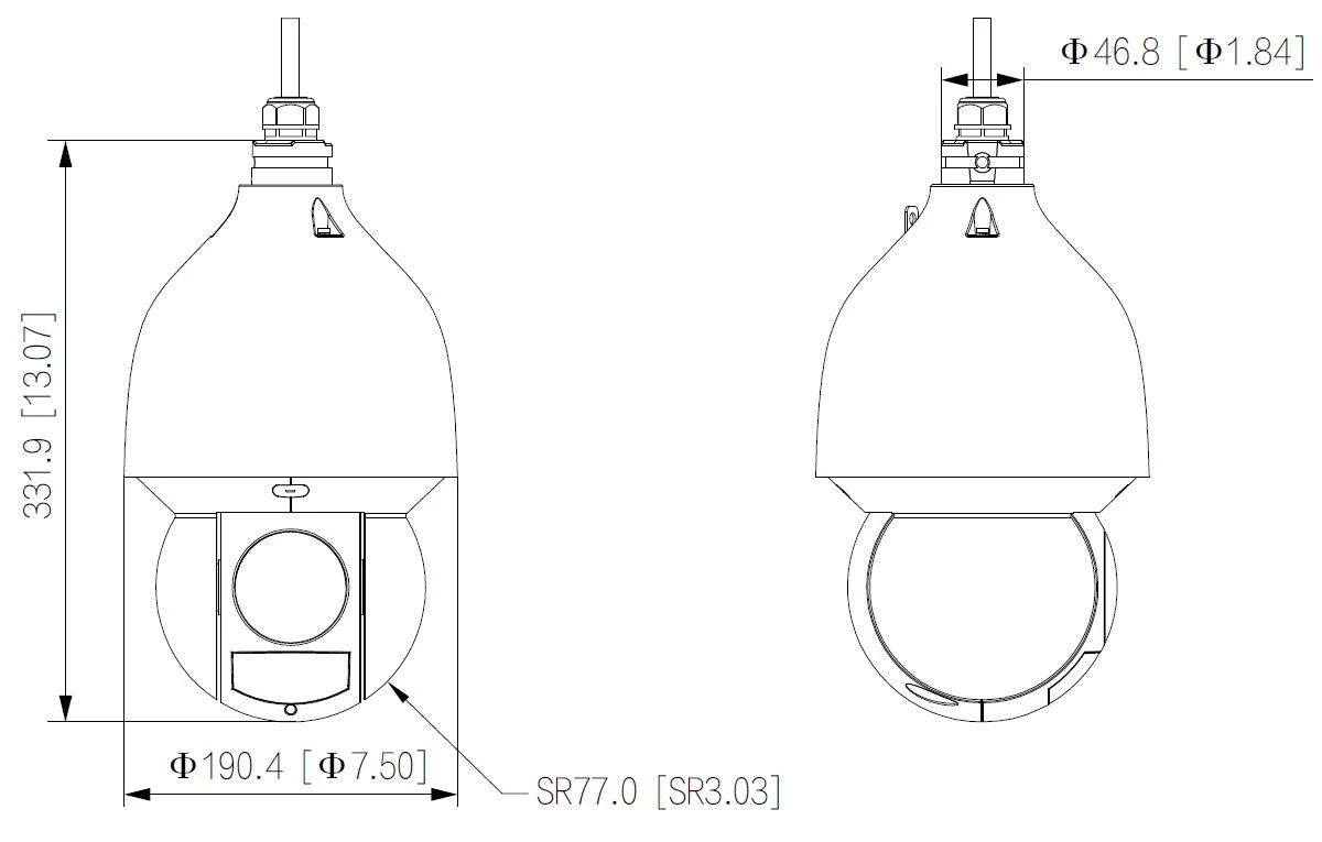 IP GREITASUKĖ LAUKO KAMERA SD5A225GB-HNR - 1080p 4.8 ... 120 mm DAHUA
