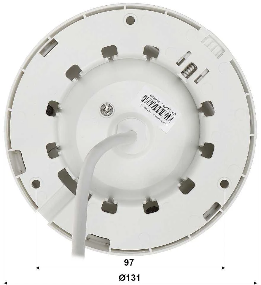 Hikvision kupolas DS-2CD1H43G2-IZ F2.8-12 (balta, 4 MP, 30 m IR)