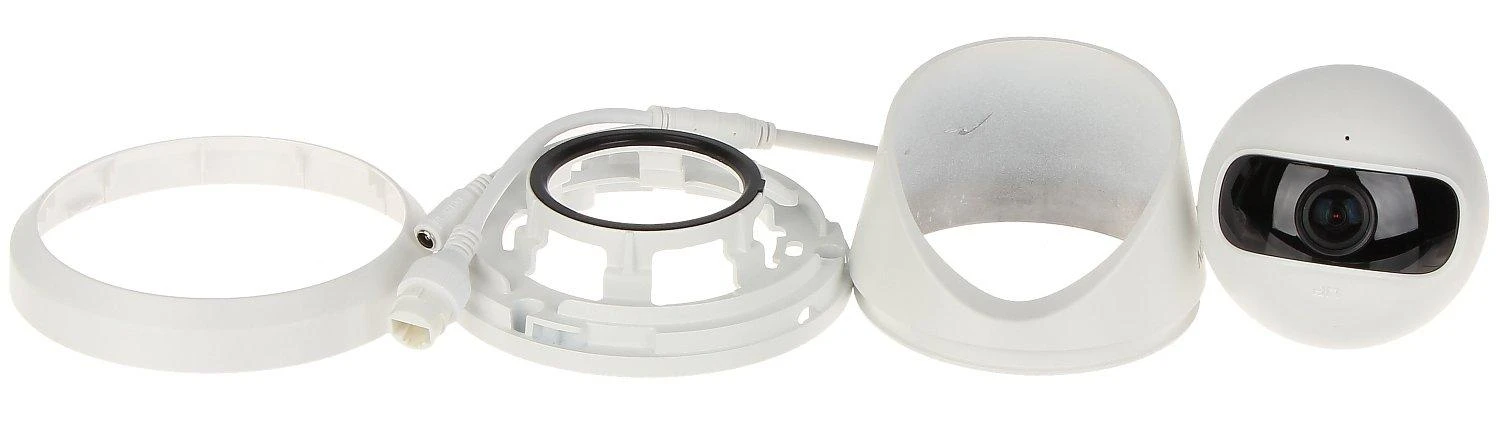 Hikvision IP kamera DS-2CD2345G0P-I F1.68 Dome, 4 MP, 1.68mm/F2.0, Maitinimas per Ethernet (PoE), H.264+, H.265+, Micro SD, maks. 256 GB