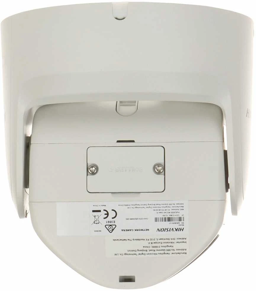 „Hikvision“ kupolinė kamera DS-2CD2346G2P-ISU/SL(C) F2.8 (balta, 4 MP, 30 m. IR, „AcuSense“, panoraminė 180°)