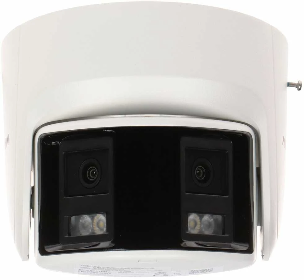 „Hikvision“ kupolinė kamera DS-2CD2346G2P-ISU/SL(C) F2.8 (balta, 4 MP, 30 m. IR, „AcuSense“, panoraminė 180°)