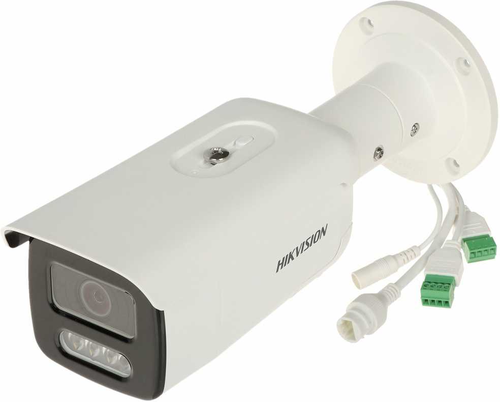„Hikvision“ kulkos formos DS-2CD2T47G2-LSU/SL F2.8 (balta, 4 MP, 60 m. LED, „ColorVu“)