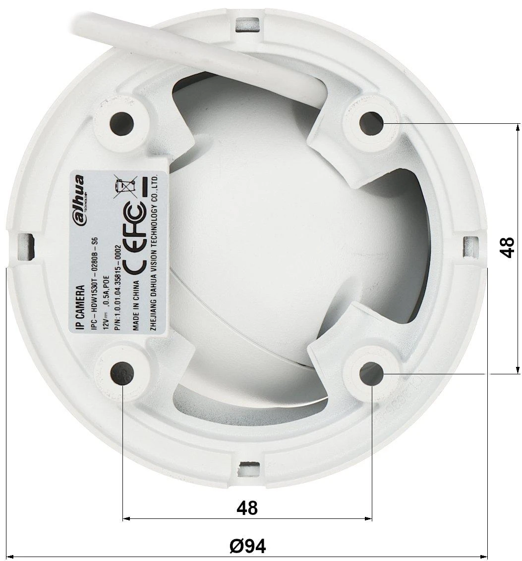 IP KAMERA IPC-HDW1530T-0280B-S6 – 5 Mpx 2,8 mm DAHUA