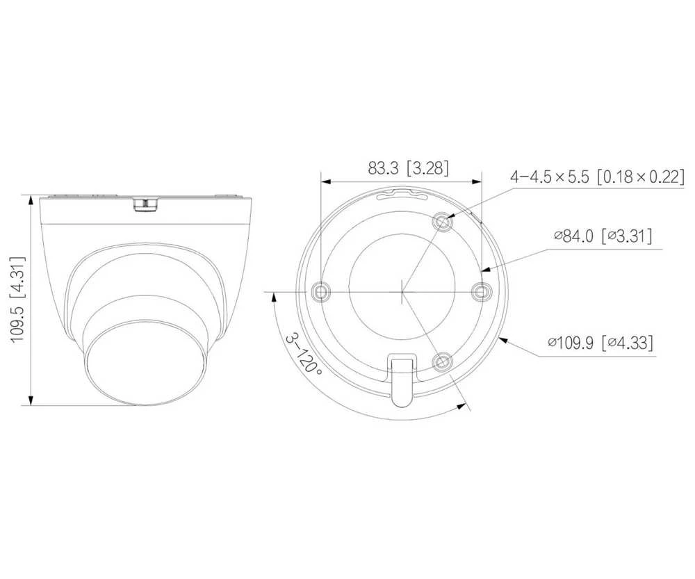 IP KAMERA IPC-HDW2649T-S-LED-0360B-PRO WizSense WizColor - 6 Mpx 3.6 mm DAHUA
