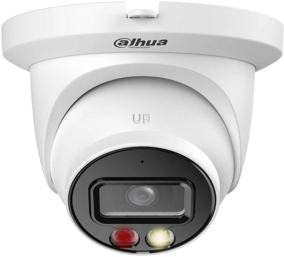 „Dahua Technology Co“ IP kamera. 6MP 1/2,7 colio CMOS, 2,8 mm. 112° F1,6, 20 kadrų per sekundę, IR+LED 30 m., WDR, IVS, IP67, mikrofonas.