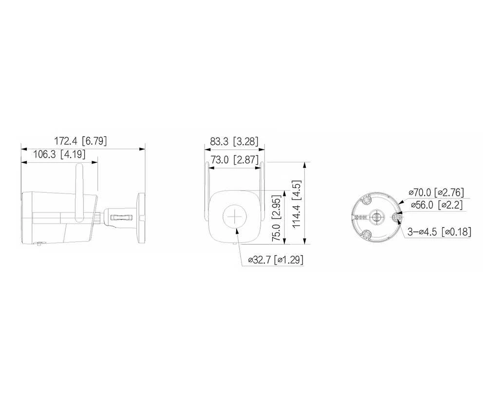IP KAMERA IPC-HFW1339DTK1-SAW-IL-0280B Wi-Fi 6 išmanusis dvigubas apšvietimas - 3 Mpx 2.8 mm DAHUA