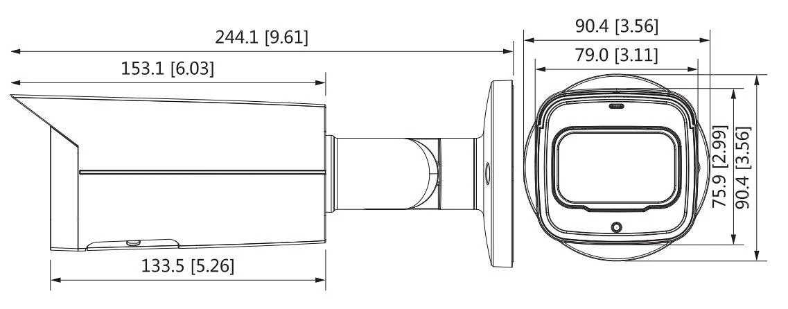 Dahua IP kamera 4MP cilindr. su IR iki 50m,2.8 mm-12 mm 98°-31°, H.265, PoE, IP67, S4 versija