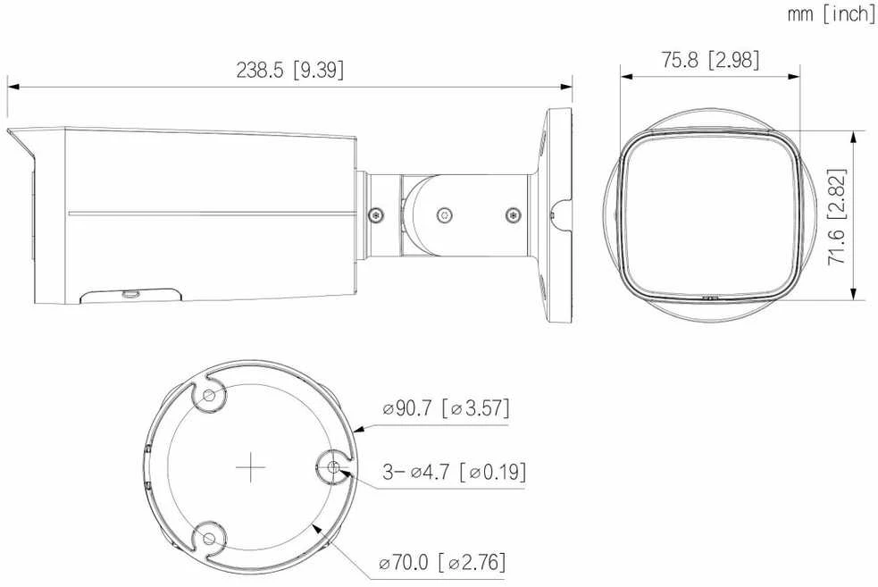 DAHUA IP tinklo kamera 4MP HFW2449T ZAS IL
