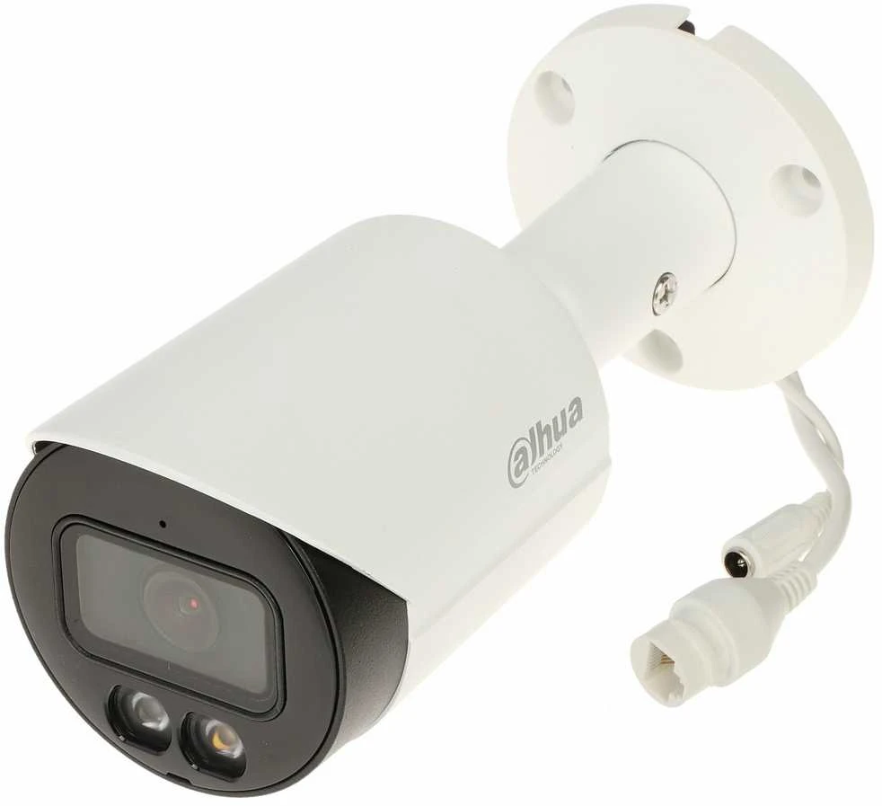 „Dahua Technology Co“ IP kamera, cilindras, 5MP, „STARLIGHT“, 1/2.7 colio, 2.8 mm, 111° F1.6, 25 kadrai per sekundę, IR+LED, 30 m, WDR, IVS, IP67, mikrofonas