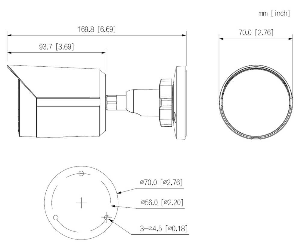 IP KAMERA IPC-HFW2649S-S-IL-0280B-Juodas Išmanus Dvigubo Apšvietimo WizSense - 6 Mpx 2.8 mm DAHUA