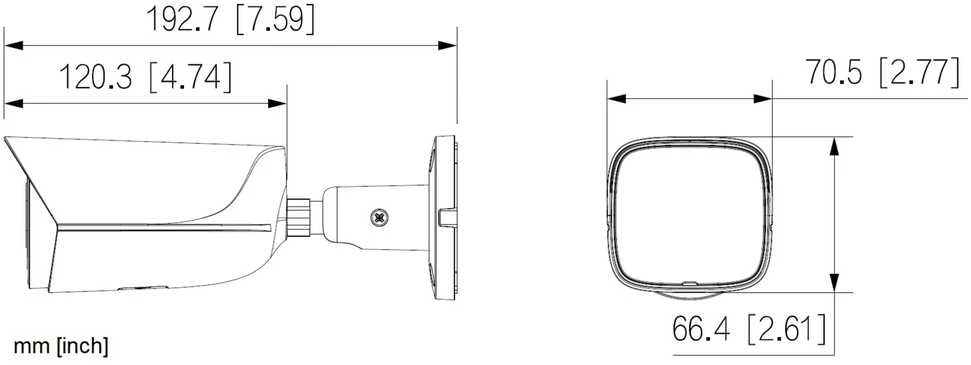 IP KAMERA IPC-HFW3849E-AS-IL-0280B Išmanioji dvigubo apšvietimo „AcuPick WizSense“ - 8 Mpx 4K UHD 2.8 mm DAHUA