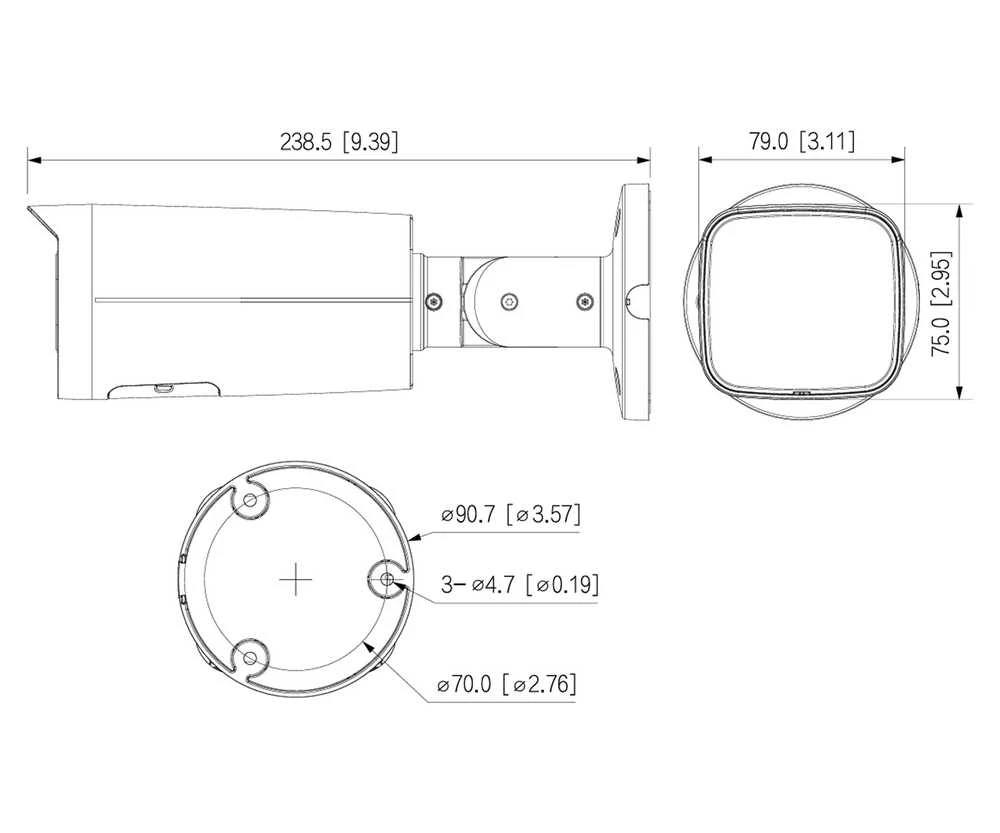 IP KAMERA IPC-HFW3849T-ZAS-IL-27135-Juodas Išmanusis Dvigubo Apšvietimo WizSense - 8 Mpx 4K UHD 2.7 ... 13.5 mm - MOTORIZUOJAMAS PRIARTINIMAS DAHUA