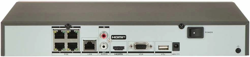 Tinklo Vaizdo Įrašymo Įrenginys - Hikvision DS-7604NXI-K1/4P 4CH 16TB PoE Juodas