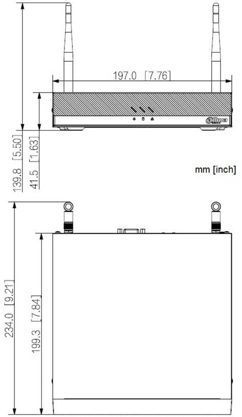 IP REGISTRATORIUS NVR2104HC-W Wi-Fi 6, 4 KANALAI DAHUA