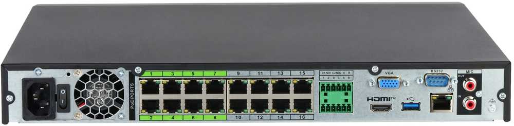 IP REGISTRATORIUS NVR5216-16HP-EI2 16 KANALŲ, 16 PoE WizSense DAHUA