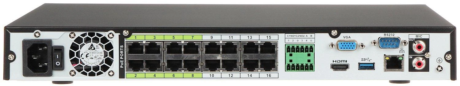 IP REGISTRATORIUS NVR5216-16P-EI 16 KANALŲ, 16 PoE WizSense DAHUA