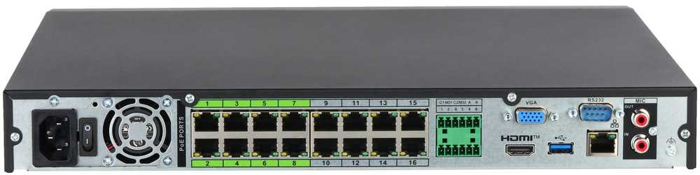 IP REGISTRATORIUS NVR5232-16P-EI2 32 KANALAI, 16 PoE WizSense DAHUA
