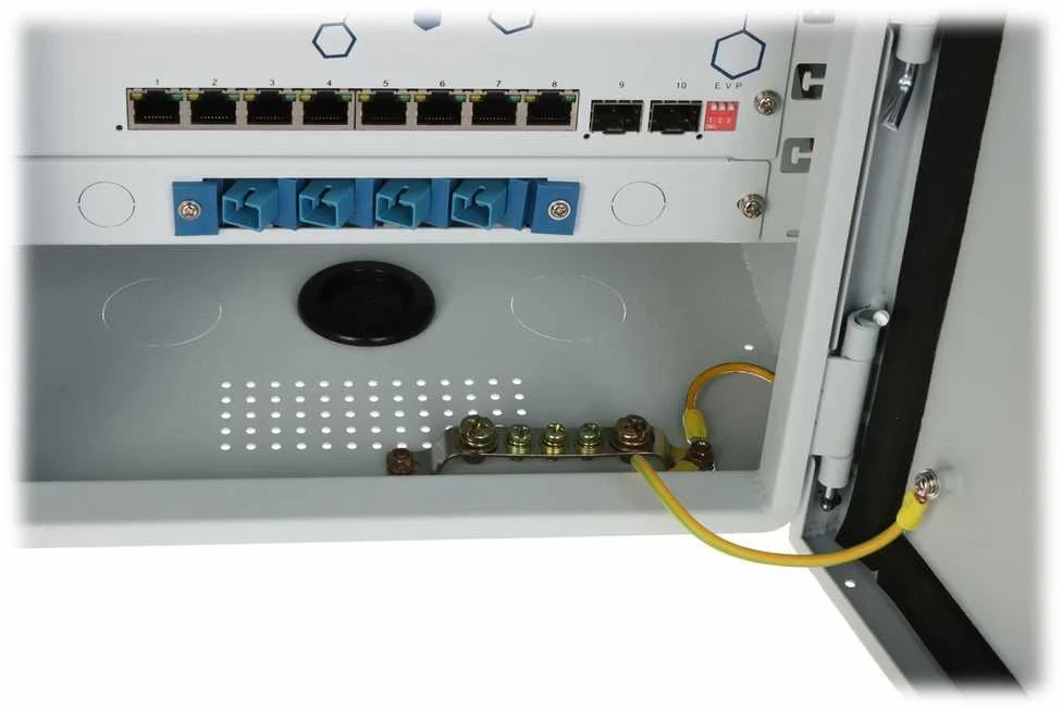 Šakotuvas IŠORINIS VAIZDO KAMEROS PASKIRSTYMO TAŠKAS EXPERT-POE/OTD-8G2GSFP 8 PoE + 2 x SFP
