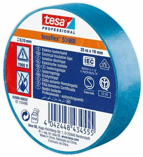 Izoliuojanti juosta TESA (mėlyna) 10m x 15mm 53988-00035-00