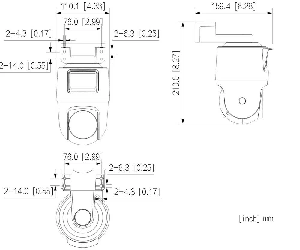 PT IP ROTACINĖ VIDINĖ KAMERA IPC-PTS1439B-E2-S-PV-0360B Išmanus dvigubas apšvietimas Aktyvus atgrasymas - 4 Mpx 3.6 mm DAHUA