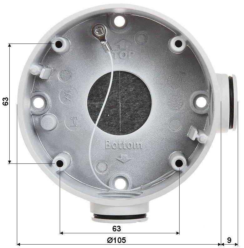 Hikvision Camera Jungties dėžutė DS-1260ZJ Skirta DS-2CD2612F-I, DS-2CD2612F-IS, DS-2CD2232-I5 Baltas