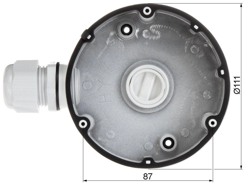 HIKVISION DS-1280ZJ-DM18 jungiamoji dėžutė 101mm skirta DS-2CD21xx baltas