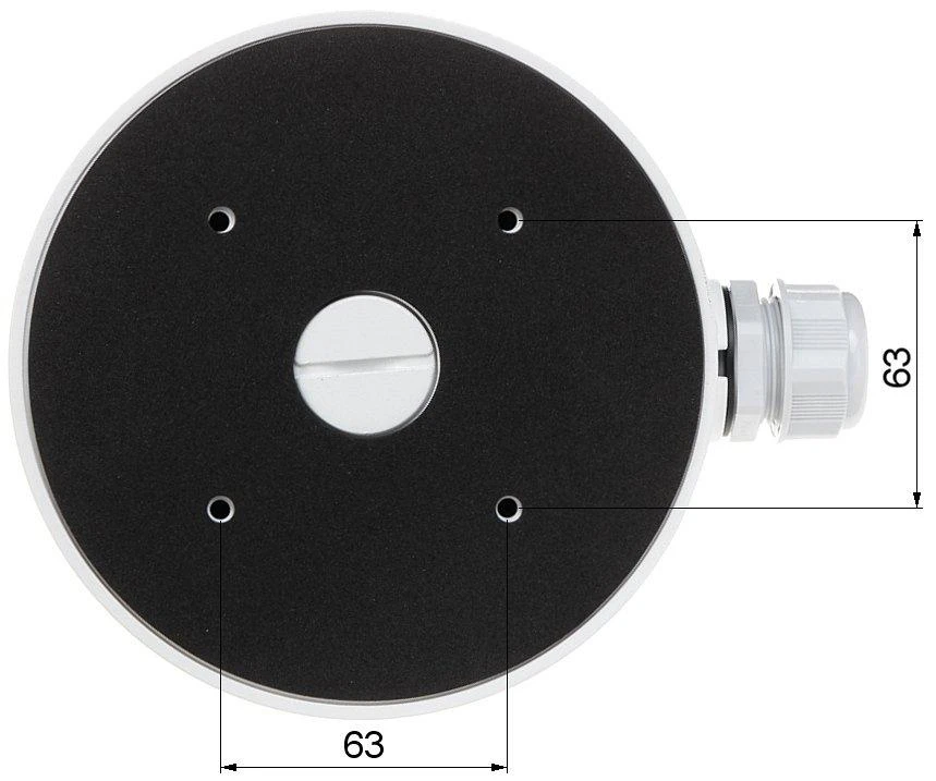 HIKVISION DS-1280ZJ-M Jungiamoji dėžutė 157x185x51,5mm Aliuminio lydinys Baltas