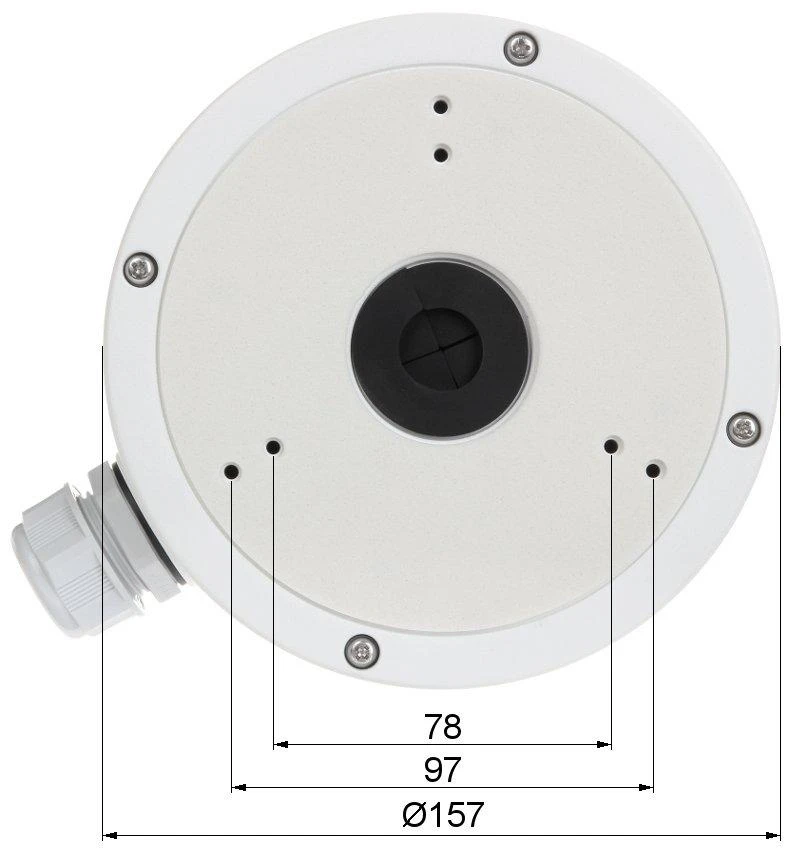 HIKVISION DS-1280ZJ-M Jungiamoji dėžutė 157x185x51,5mm Aliuminio lydinys Baltas