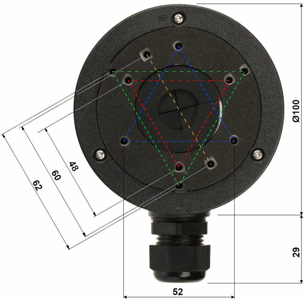Montavimo bazė Hikvision DS-1280ZJ-XS (JUODA)