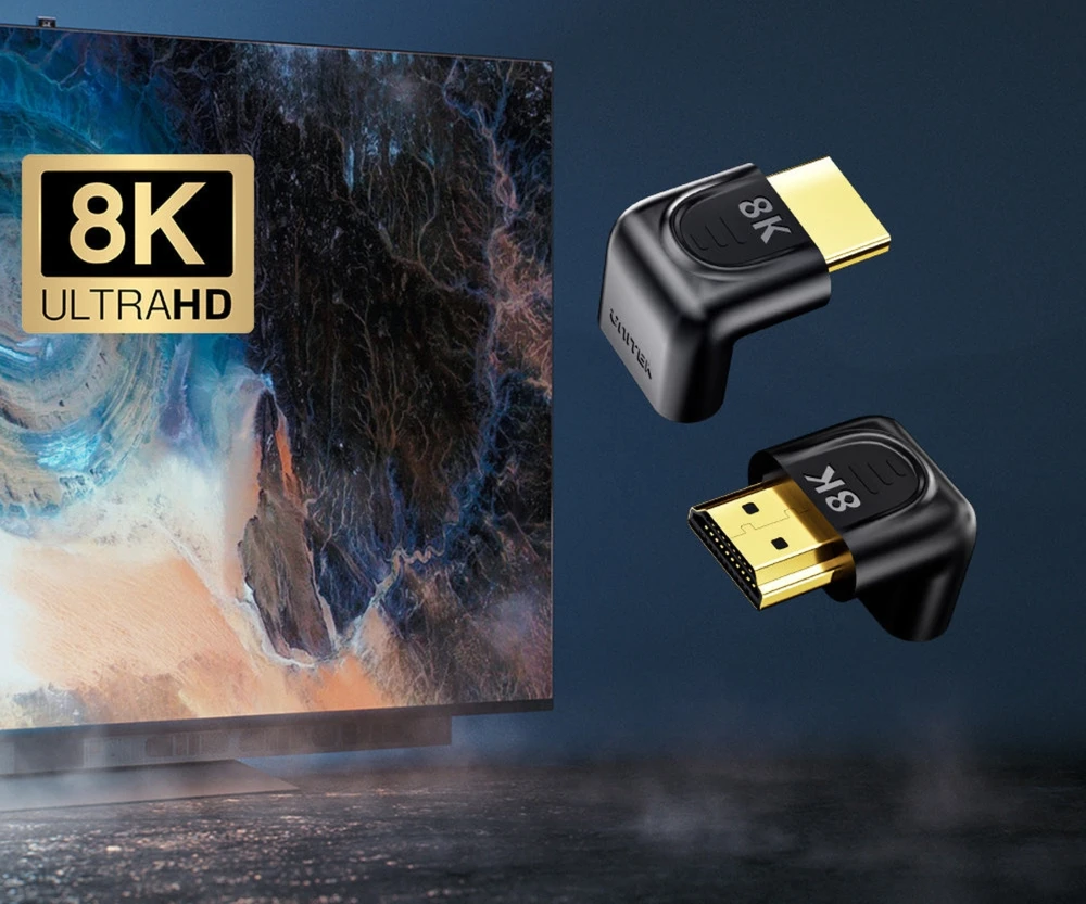 Unitek 8K HDMI 90 ir 270 laipsnių kampo adapteris