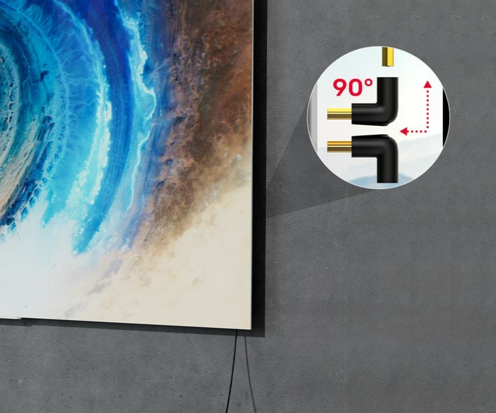 Unitek 8K HDMI 90 ir 270 laipsnių kampo adapteris