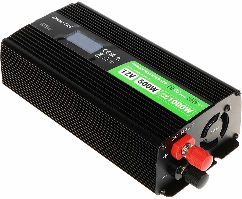 Green Cell Žalias Cell Automobilio maitinimo inverteris Žalias Cell® 12V–230V, 500W/1000W