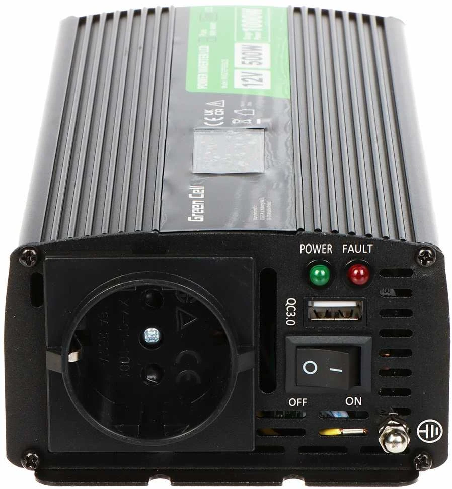 Green Cell Žalias Cell Automobilio maitinimo inverteris Žalias Cell® 12V–230V, 500W/1000W