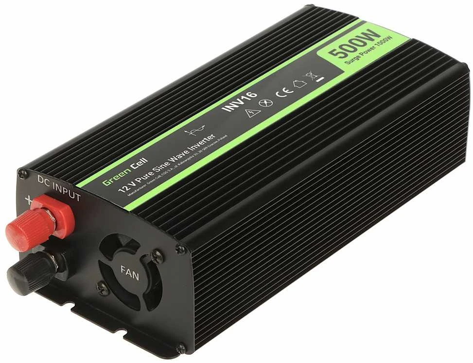 Green Cell Žalias Cell Inverteris 12/230V 500W sinusinė išėjimo įtampa Žalias Cell