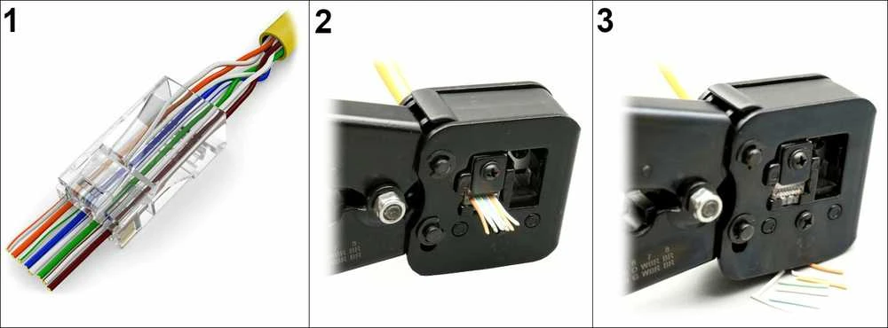 Kištukas RJ-45 UTP kabeliui CATe, RJ45T tipas EZ (Pass Through), 1vnt.