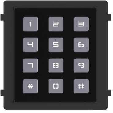 Klaviatūra SP Hikvision DS-KD-KP (Su pašvietimu, IP65, RS-485, Juoda)