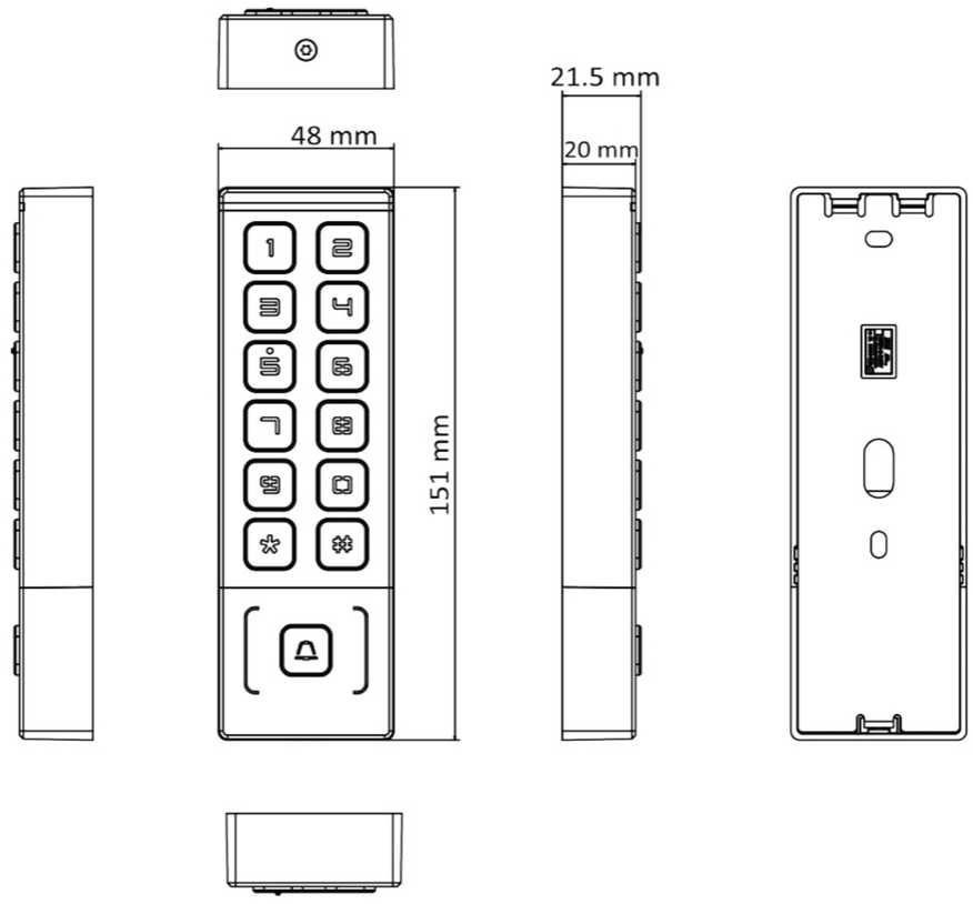 KODINĖ SPYNA DS-K1T809MWX Wi-Fi, Hikvision