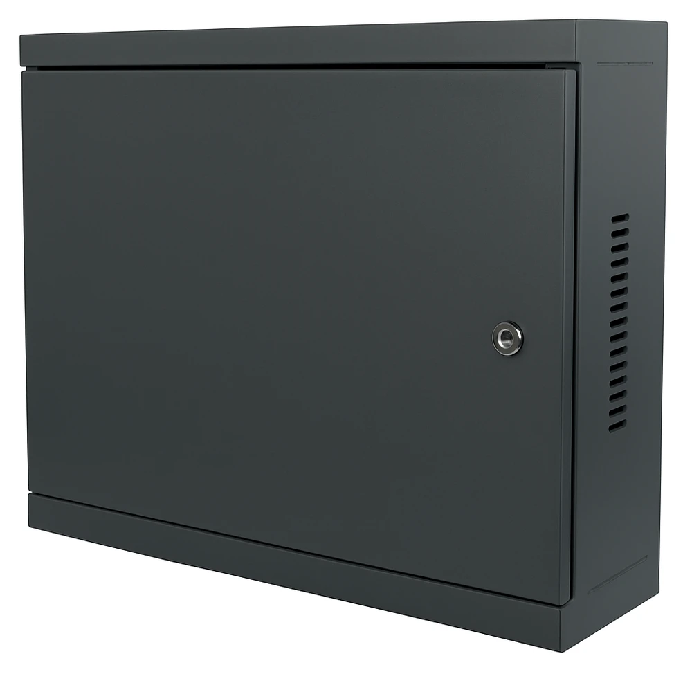 Komutacinė pakabinama spinta 19" 3U 540x400, antracito spalvos