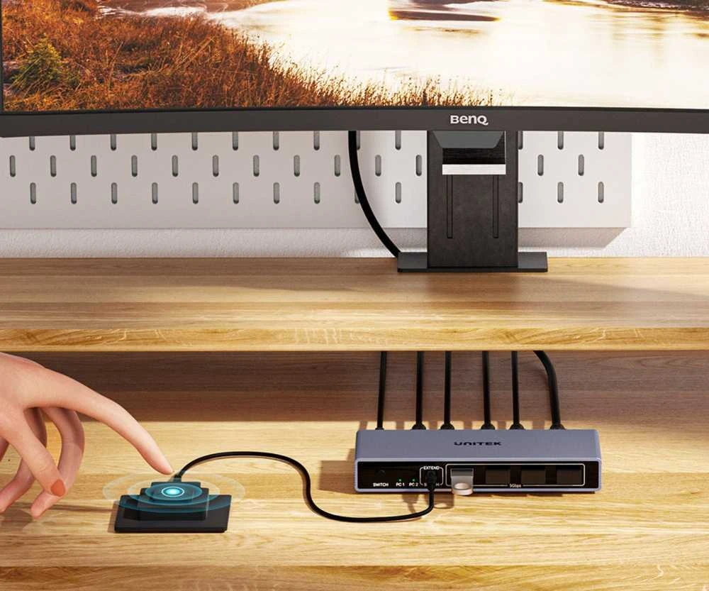 KOMUTATORIUS HDMI + USB KVM V1309AGY01-EU 4K UHD UNITEK