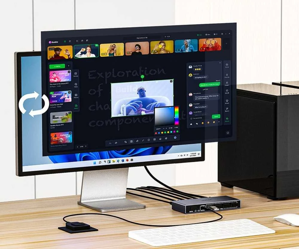 KOMUTATORIUS HDMI + USB KVM V1309AGY01-EU 4K UHD UNITEK