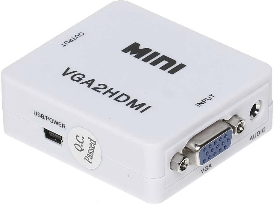 VGA į HDMI vaizdo keitiklis su garsu ir USB maitinimu