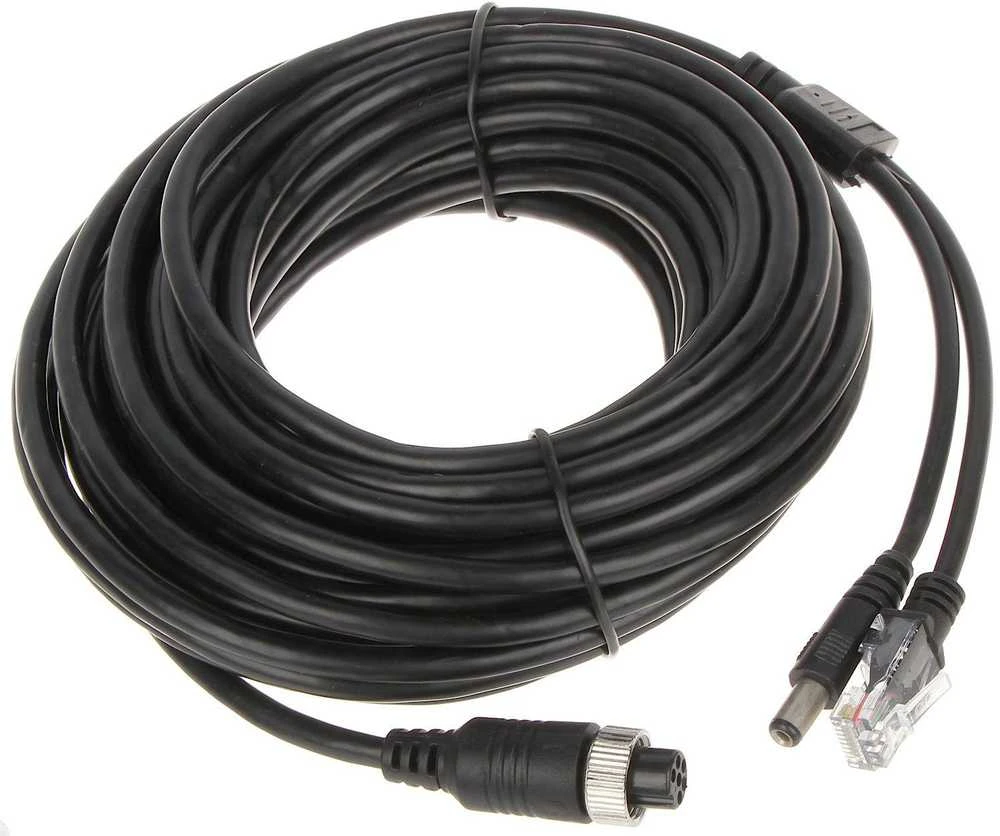 Juodas 10m AVIA ir RJ45 kombinuotas laidas