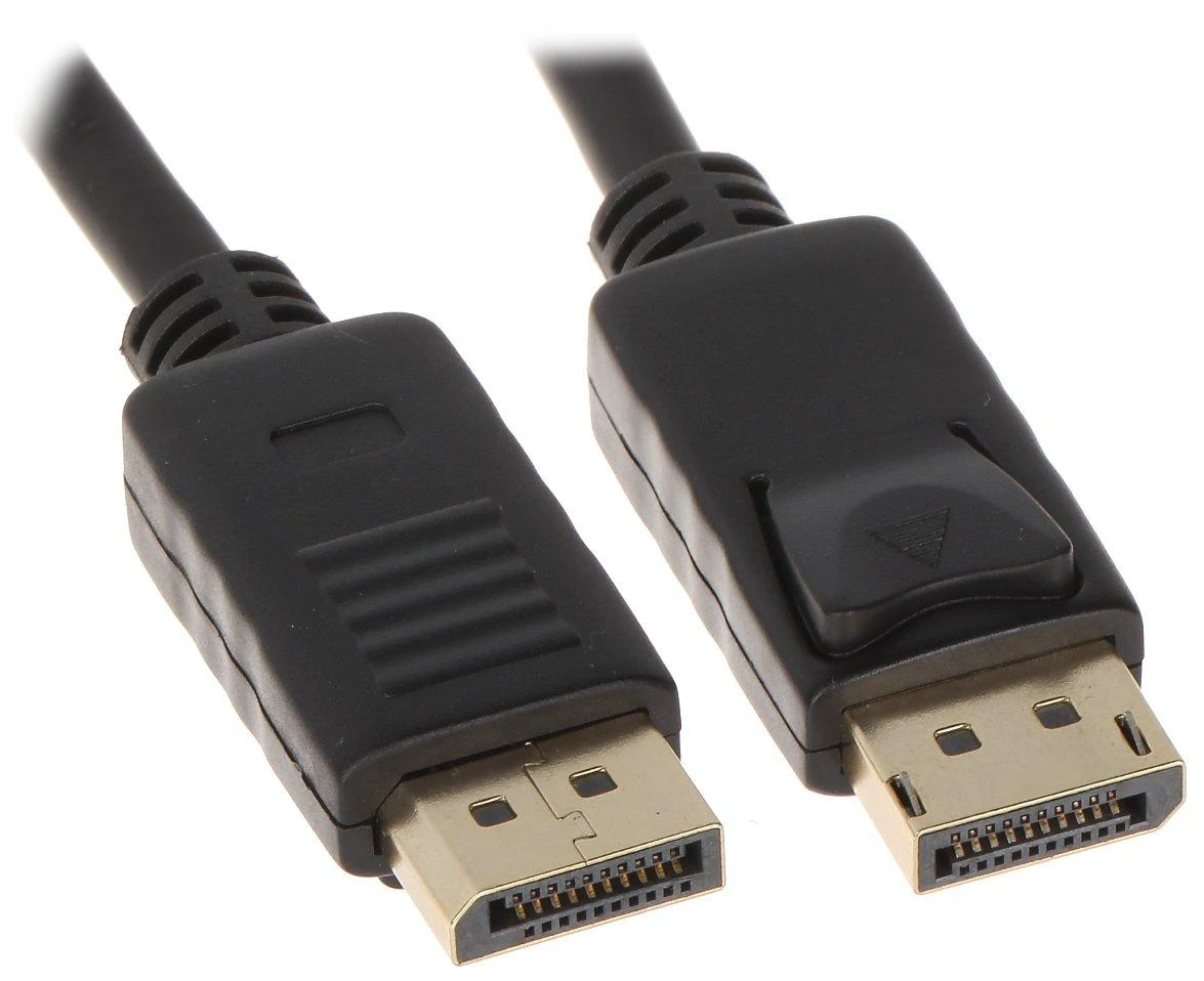 DisplayPort laidas su fiksavimo jungtimis