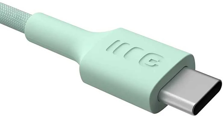 Green Cell Žalias Cell USB-C laidas 2m 100W Greencell PowerStream greito įkrovimo PD Mint Žalias